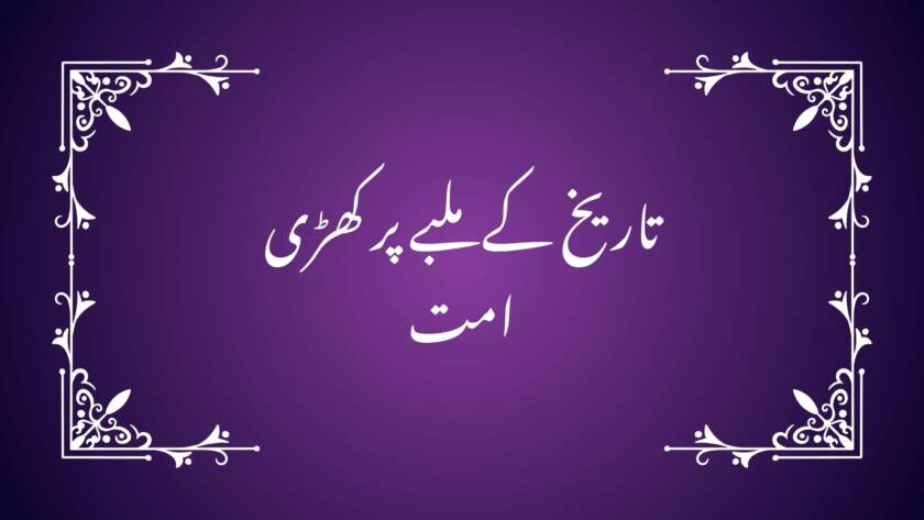 "تاریخ کے ملبے پر کھڑی امت"
